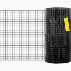 Siatka pleciona grafitowa 125cm oczko 62x62mm fi 2,5mm powlekana PVC 10mb